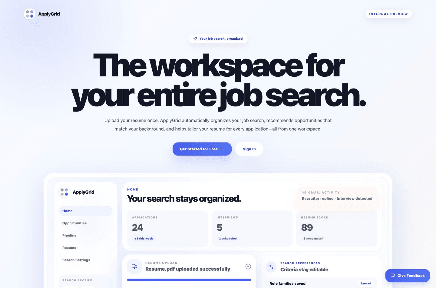 ApplyGrid product workspace preview